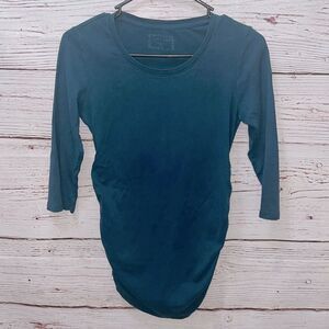 Blue Maternity Half Sleeve Tee